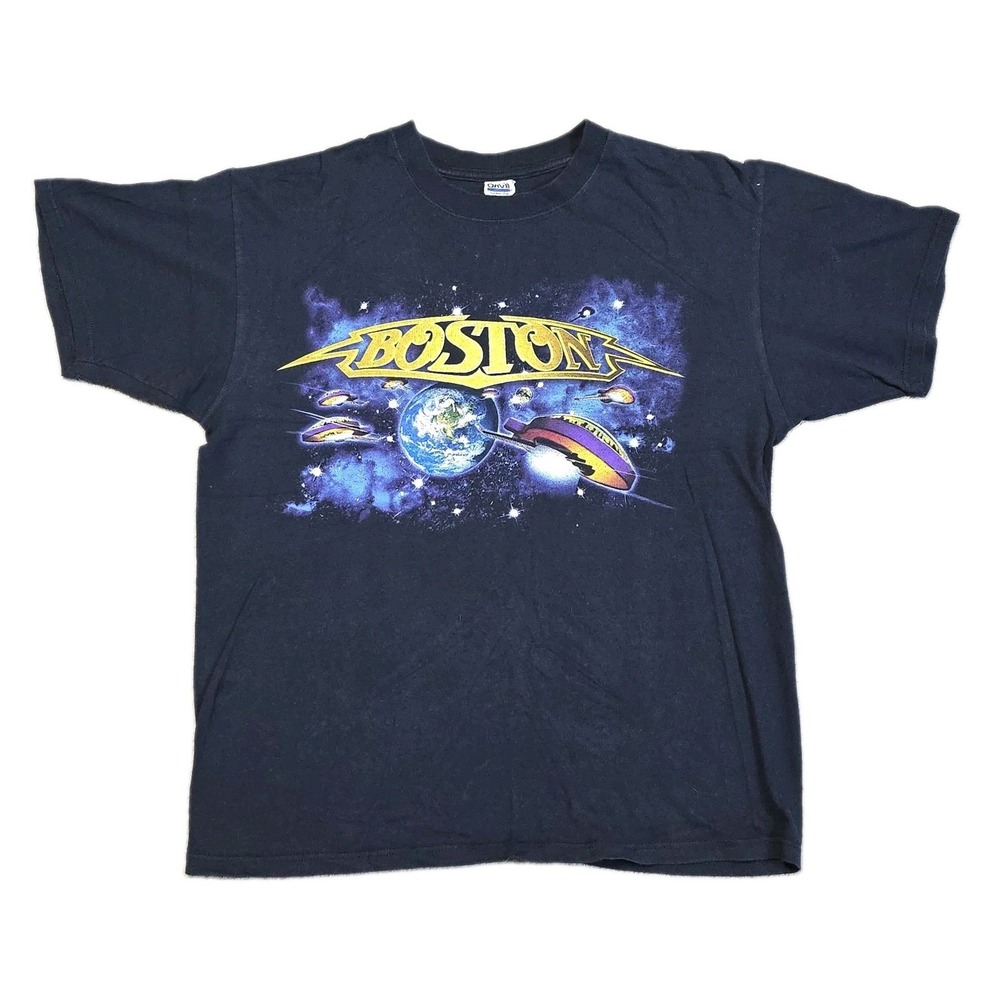 Boston Tour 2008 Band T Shirt Y2K Classic Rock Concert Tee Anvil Large